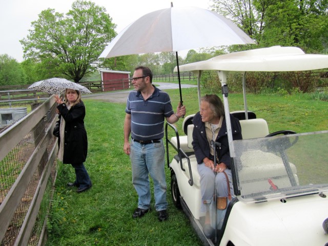 Cheryl, Jeffrey & Ans inspecting the grounds in Kinderhoek, New York 